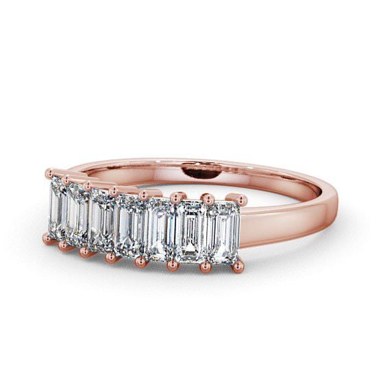  Seven Stone Emerald Diamond Ring 18K Rose Gold - Aberargie SE14_RG_THUMB2 