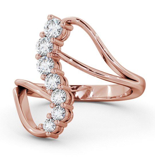  Seven Stone Round Diamond Ring 9K Rose Gold - Aspley SE16_RG_THUMB2 