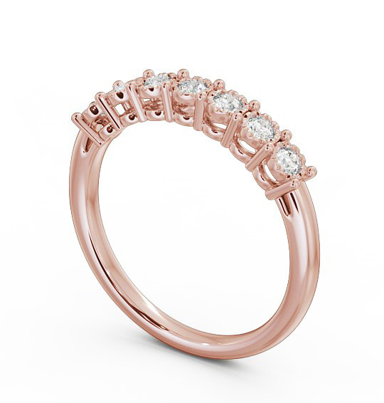 Seven Stone Round Diamond Illusion Setting Style Ring 18K Rose Gold SE17_RG_THUMB1