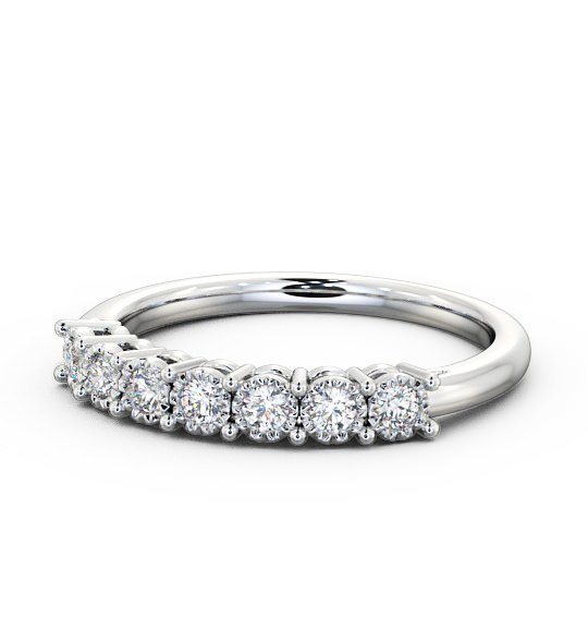  Seven Stone Round Diamond Ring 18K White Gold - Roselyn SE17_WG_THUMB2 