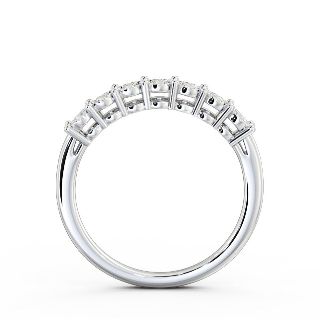 Seven Stone Round Diamond Ring 18K White Gold - Roselyn SE17_WG_UP