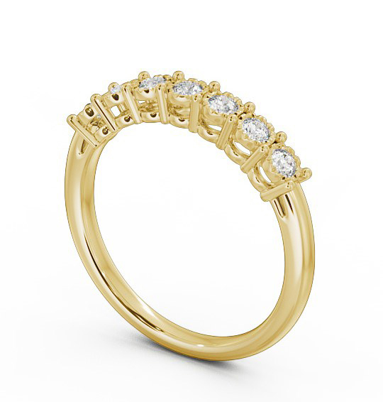 Seven Stone Round Diamond Illusion Setting Style Ring 9K Yellow Gold SE17_YG_THUMB1 