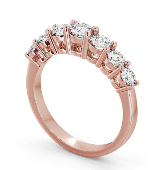 Seven Stone Round Diamond Ring 9K Rose Gold - Amley SE2_RG_THUMB1