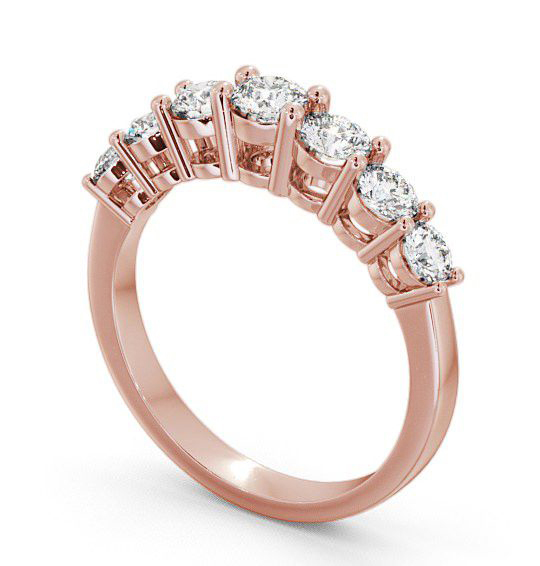 Seven Stone Round Diamond Graduating Design Ring 9K Rose Gold SE2_RG_THUMB1 