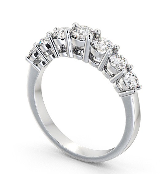 Seven Stone Round Diamond Graduating Design Ring Platinum SE2_WG_THUMB1 