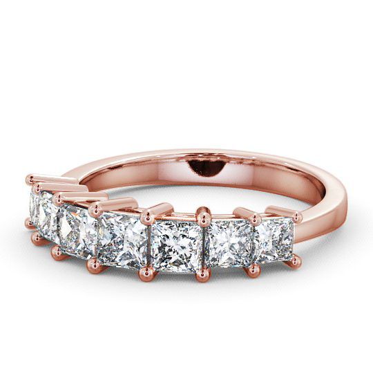  Seven Stone Princess Diamond Ring 9K Rose Gold - Duloch SE3_RG_THUMB2 