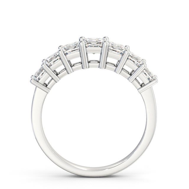 Seven Stone Princess Diamond Ring 9K White Gold - Duloch SE3_WG_UP