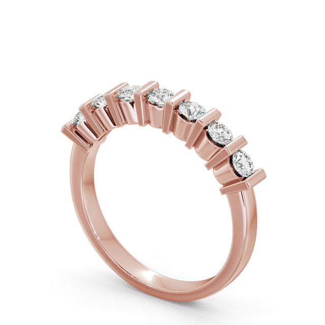 Seven Stone Round Diamond Ring 18K Rose Gold - Balerno SE4_RG_SIDE