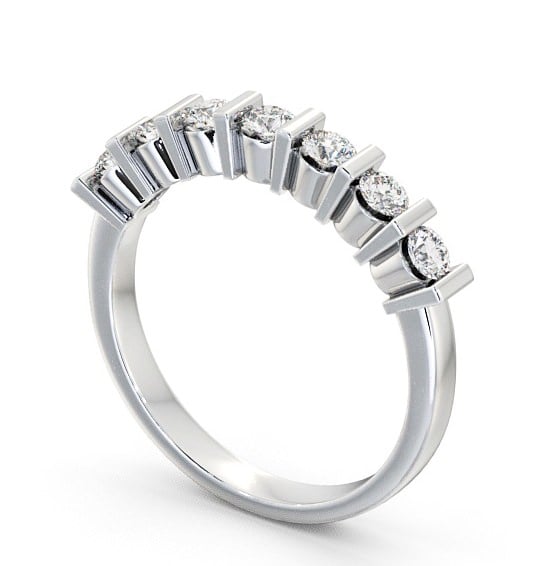  Seven Stone Round Diamond Ring 18K White Gold - Balerno SE4_WG_THUMB1 