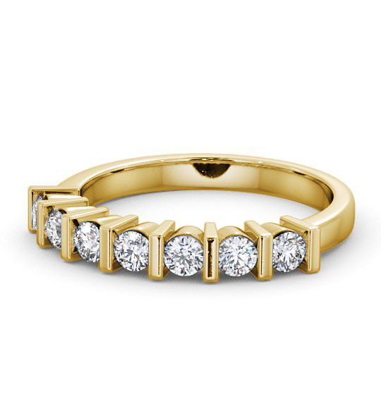  Seven Stone Round Diamond Ring 9K Yellow Gold - Balerno SE4_YG_THUMB2 