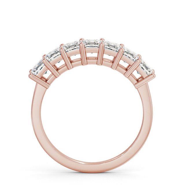 Seven Stone Princess Diamond Ring 18K Rose Gold - Hurley SE5_RG_UP