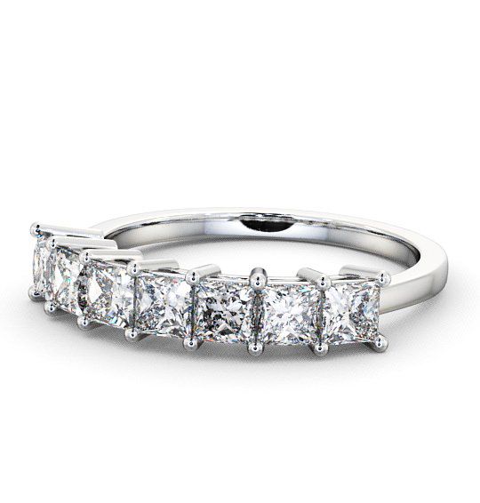  Seven Stone Princess Diamond Ring 9K White Gold - Hurley SE5_WG_THUMB2 