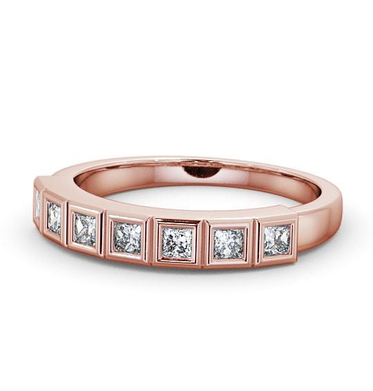  Seven Stone Princess Diamond Ring 9K Rose Gold - Ingleby SE7_RG_THUMB2 