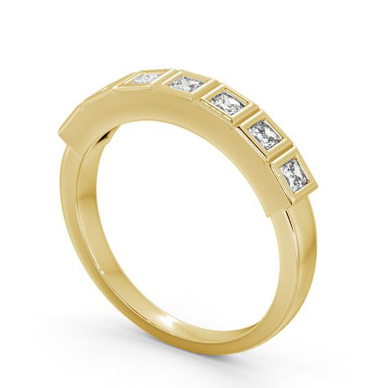 Seven Stone Princess Diamond Ring 9K Yellow Gold - Ingleby SE7_YG_THUMB1