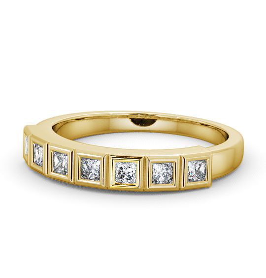  Seven Stone Princess Diamond Ring 9K Yellow Gold - Ingleby SE7_YG_THUMB2 