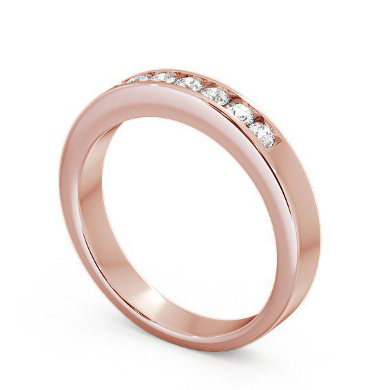 Seven Stone Round Diamond Channel Set Ring 18K Rose Gold SE8_RG_THUMB1