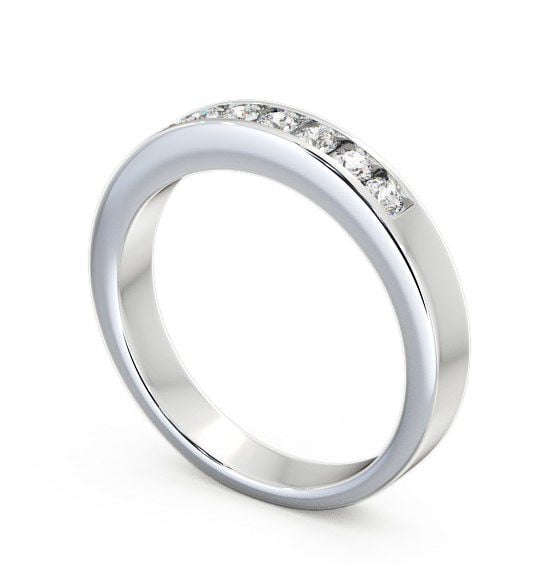 Seven Stone Round Diamond Ring 18K White Gold - Haughley SE8_WG_THUMB1
