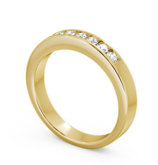 Seven Stone Round Diamond Channel Set Ring 18K Yellow Gold SE8_YG_THUMB1 