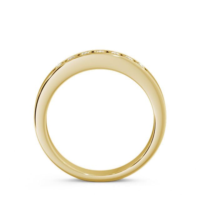 Seven Stone Round Diamond Ring 18K Yellow Gold - Haughley SE8_YG_UP