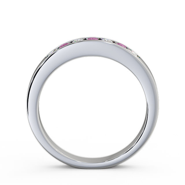 Seven Stone Pink Sapphire and Diamond 0.27ct Ring Palladium - Haughley SE8GEM_WG_PS_UP