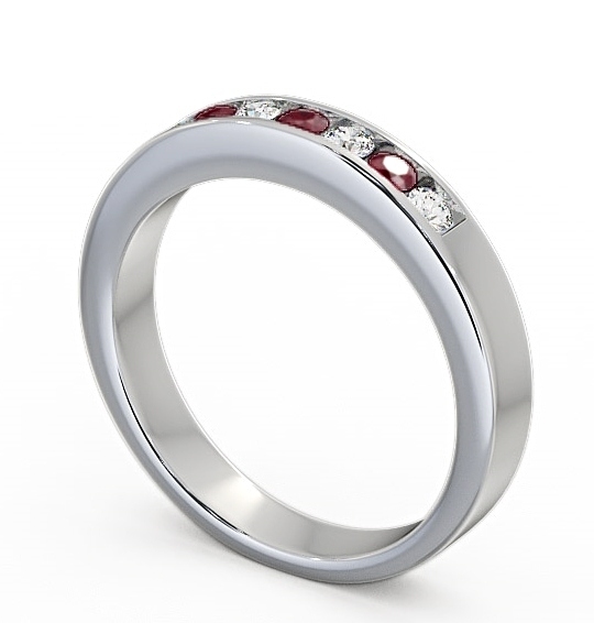 Seven Stone Ruby and Diamond 0.27ct Ring Platinum SE8GEM_WG_RU_THUMB1