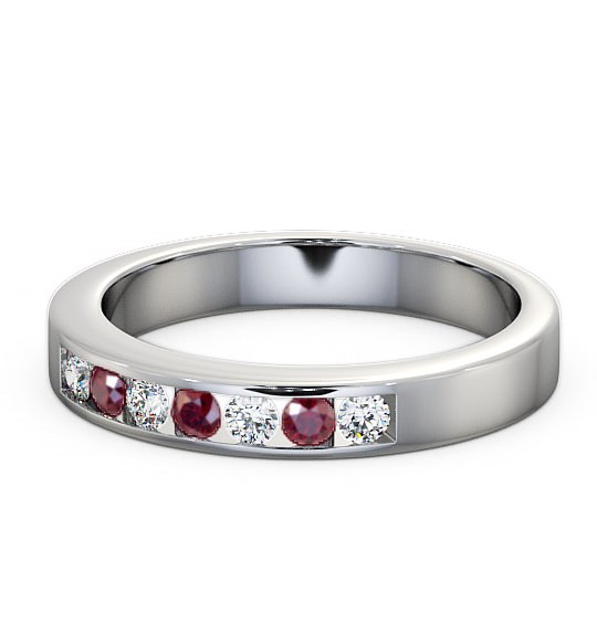  Seven Stone Ruby and Diamond 0.27ct Ring 9K White Gold - Haughley SE8GEM_WG_RU_THUMB2 