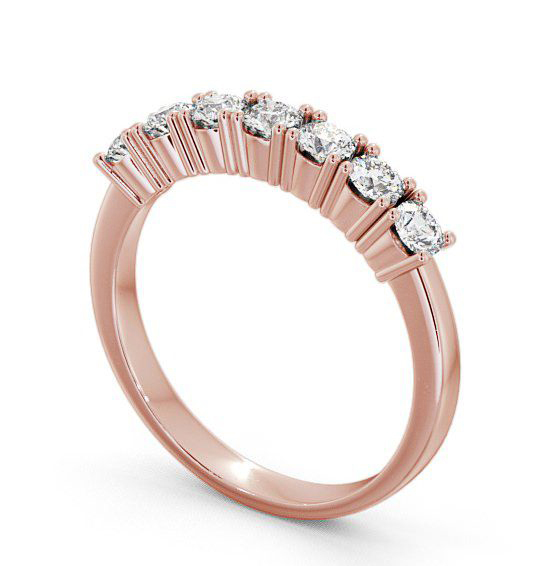 Seven Stone Round Diamond Prong Set Ring 18K Rose Gold SE9_RG_THUMB1 