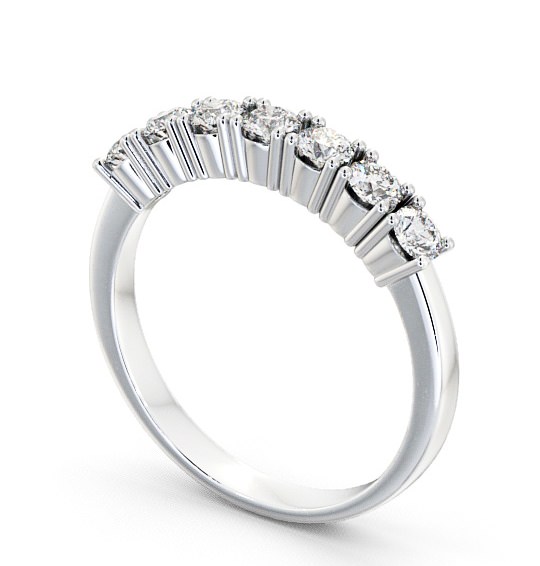  Seven Stone Round Diamond Ring 9K White Gold - Aldeby SE9_WG_THUMB1 