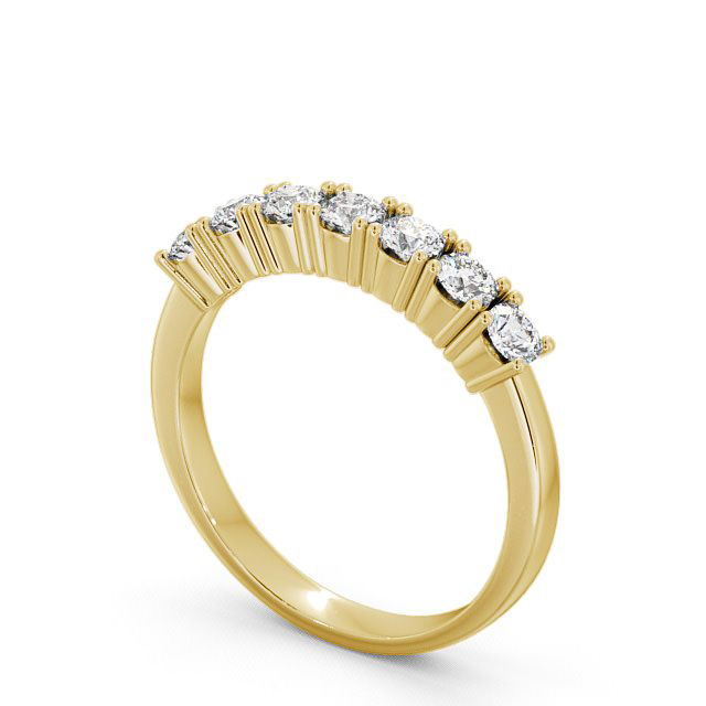 Seven Stone Round Diamond Ring 18K Yellow Gold - Aldeby