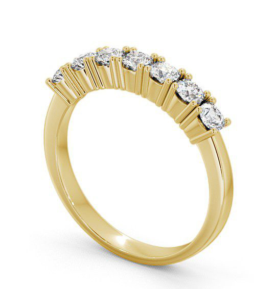  Seven Stone Round Diamond Ring 18K Yellow Gold - Aldeby SE9_YG_THUMB1 