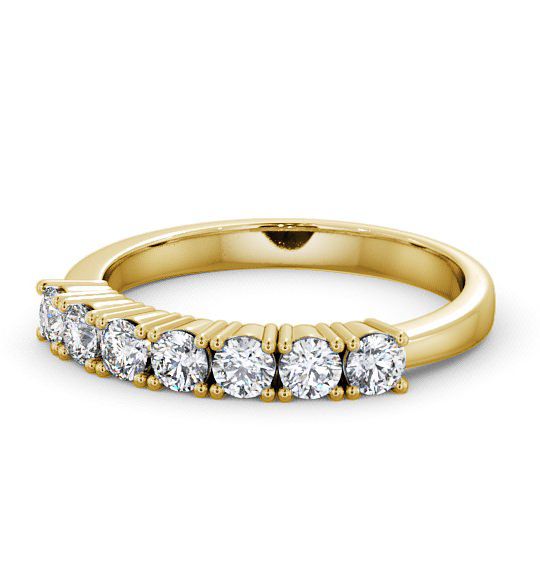  Seven Stone Round Diamond Ring 18K Yellow Gold - Aldeby SE9_YG_THUMB2 