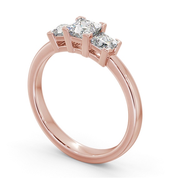 Three Stone Princess Diamond Ring 9K Rose Gold - Ingham TH100_RG_THUMB1
