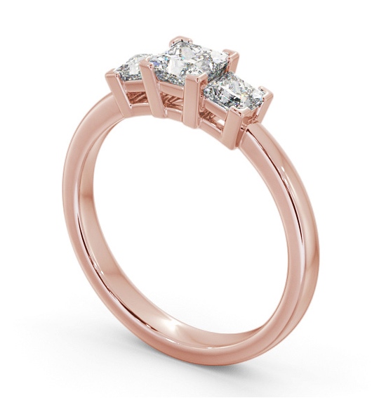 Three Stone Princess Diamond Trilogy Ring 18K Rose Gold TH100_RG_THUMB1 