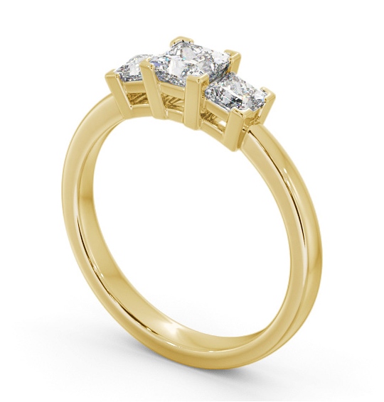  Three Stone Princess Diamond Ring 18K Yellow Gold - Ingham TH100_YG_THUMB1 