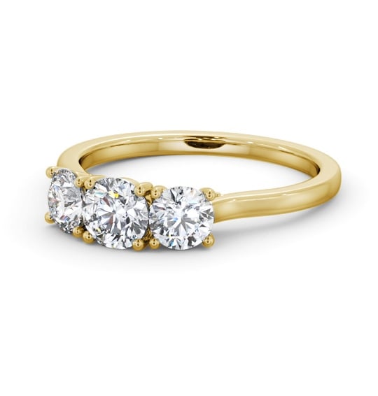  Three Stone Round Diamond Ring 18K Yellow Gold - Coulson TH105_YG_THUMB2 