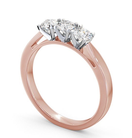 Three Stone Round Diamond Trilogy Ring 18K Yellow and White Gold TH11_RWG_THUMB1 