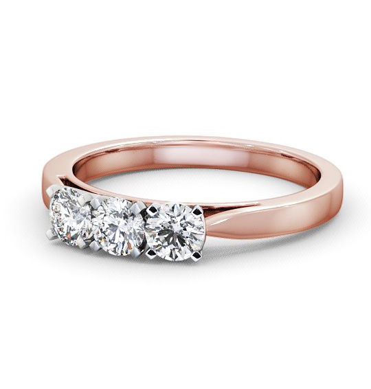 Tiley Three Stone Ring Round Diamond Pinched Band TH11_RWG_THUMB2 