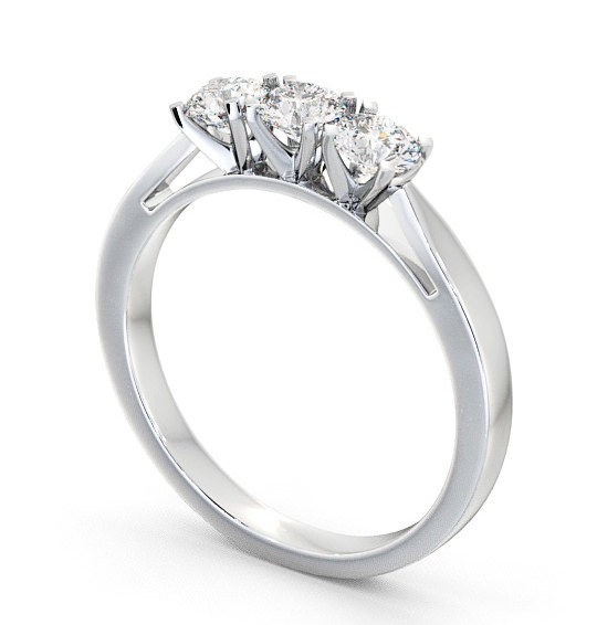  Three Stone Round Diamond Ring 18K White Gold - Tiley TH11_WG_THUMB1 