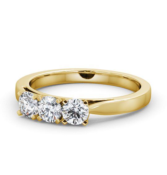  Three Stone Round Diamond Ring 18K Yellow Gold - Tiley TH11_YG_THUMB2 