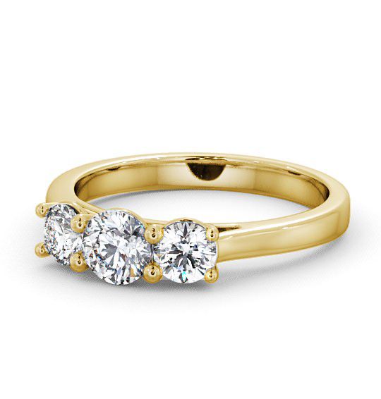  Three Stone Round Diamond Ring 18K Yellow Gold - Warkworth TH12_YG_THUMB2 