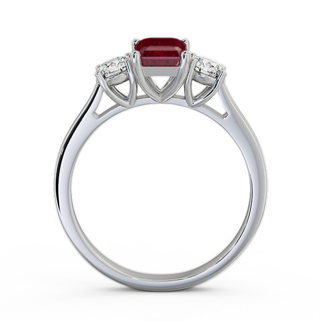 Three Stone Ruby and Diamond 1.15ct Ring Platinum - Ablington TH14GEM_WG_RU_UP