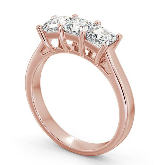 Three Stone Princess Diamond Trilogy Ring 9K Rose Gold TH17_RG_THUMB1