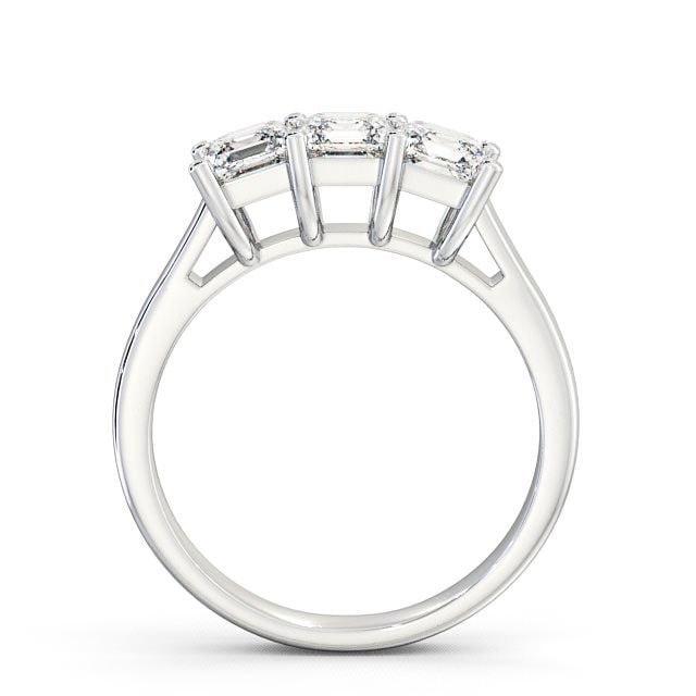 Three Stone Princess Diamond Ring Platinum - Petham TH17_WG_UP