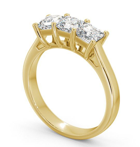 Three Stone Princess Diamond Trilogy Ring 18K Yellow Gold TH17_YG_THUMB1 