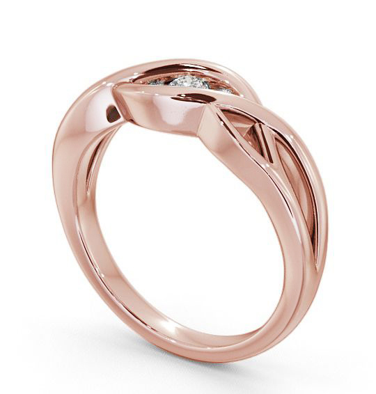 Three Stone Round Diamond 0.15ct Ring 9K Rose Gold - Ebley TH21_RG_THUMB1