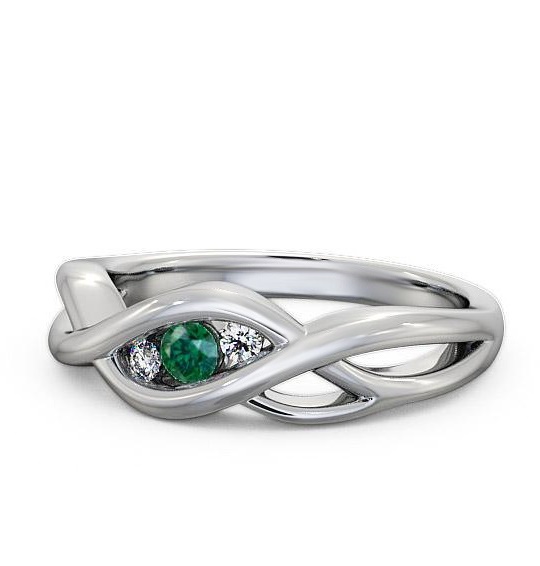 Ebley Three Stone Gemstone and Diamond Ring 0.13ct TH21GEM_WG_EM_THUMB2 