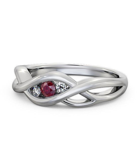 Ebley Three Stone Gemstone and Diamond Ring 0.13ct TH21GEM_WG_RU_THUMB2 