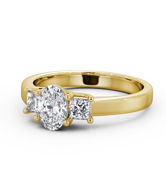  Three Stone Oval Diamond Ring 9K Yellow Gold - Claudia TH29_YG_THUMB2 