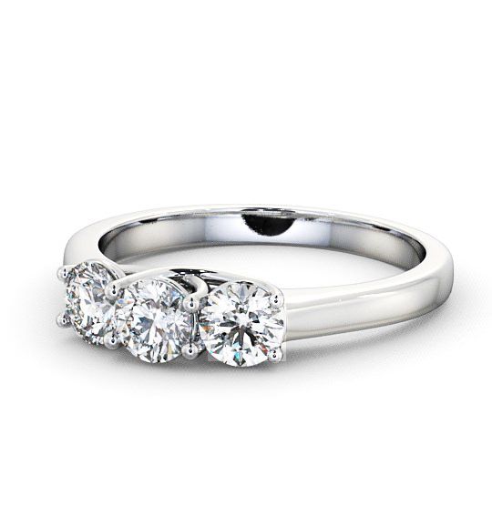  Three Stone Round Diamond Ring 9K White Gold - Aberfoyle TH2_WG_THUMB2 