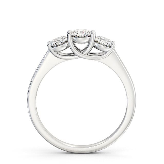 Three Stone Round Diamond Ring Platinum - Aberfoyle TH2_WG_UP